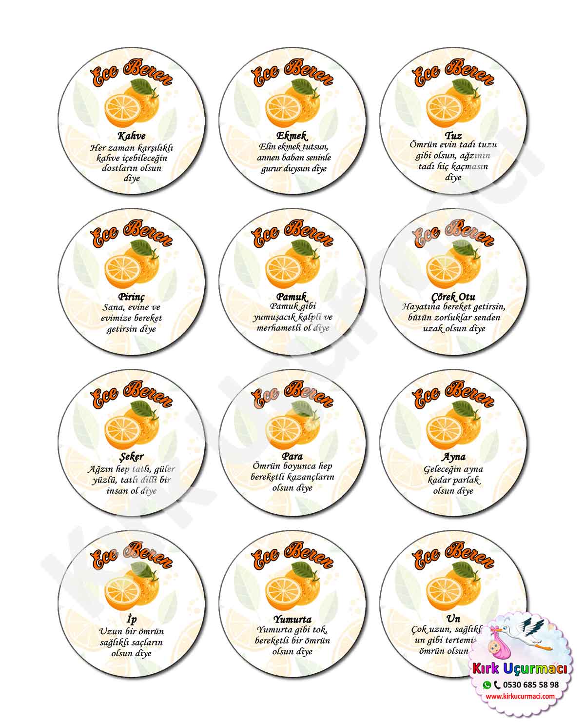 Portakal - Kırk Etiketi