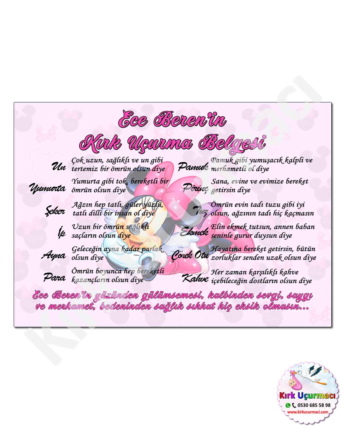 Minnie - Kırk Uçurma Belgesi