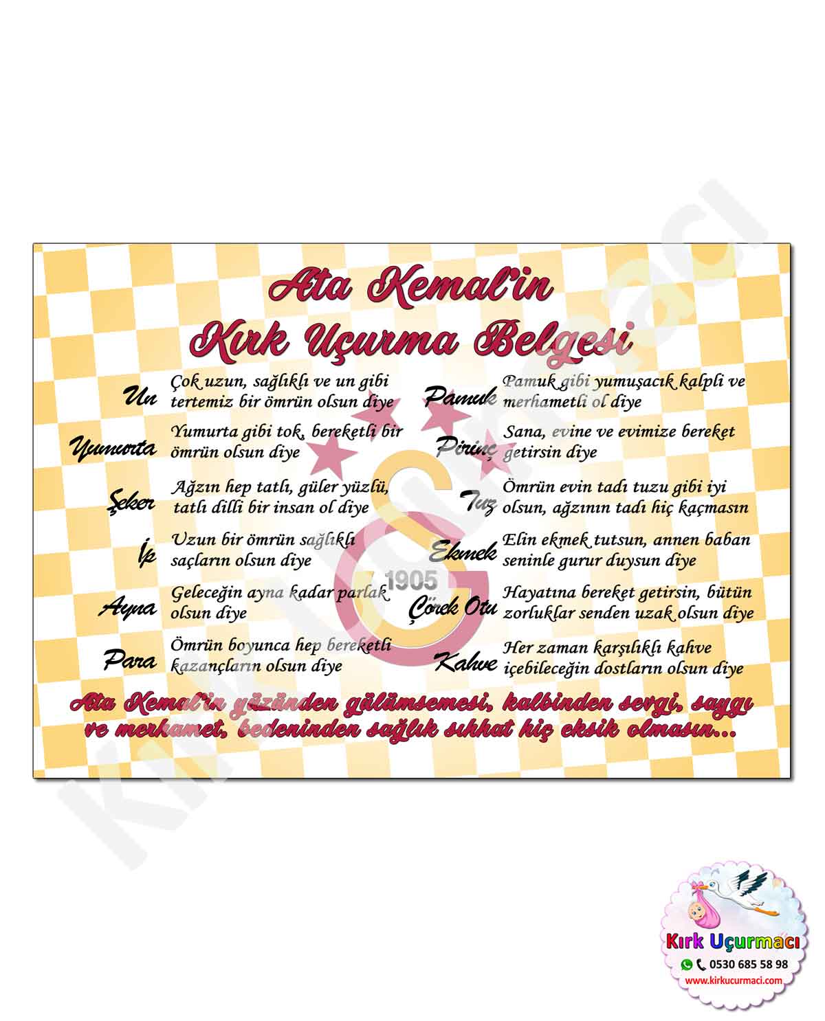 Galatasaray - Kırk Uçurma Belgesi