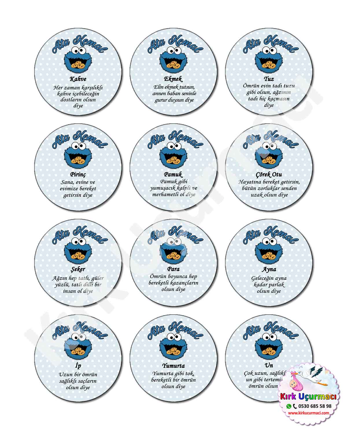 Kurabiye Canavarı - Kırk Etiketi