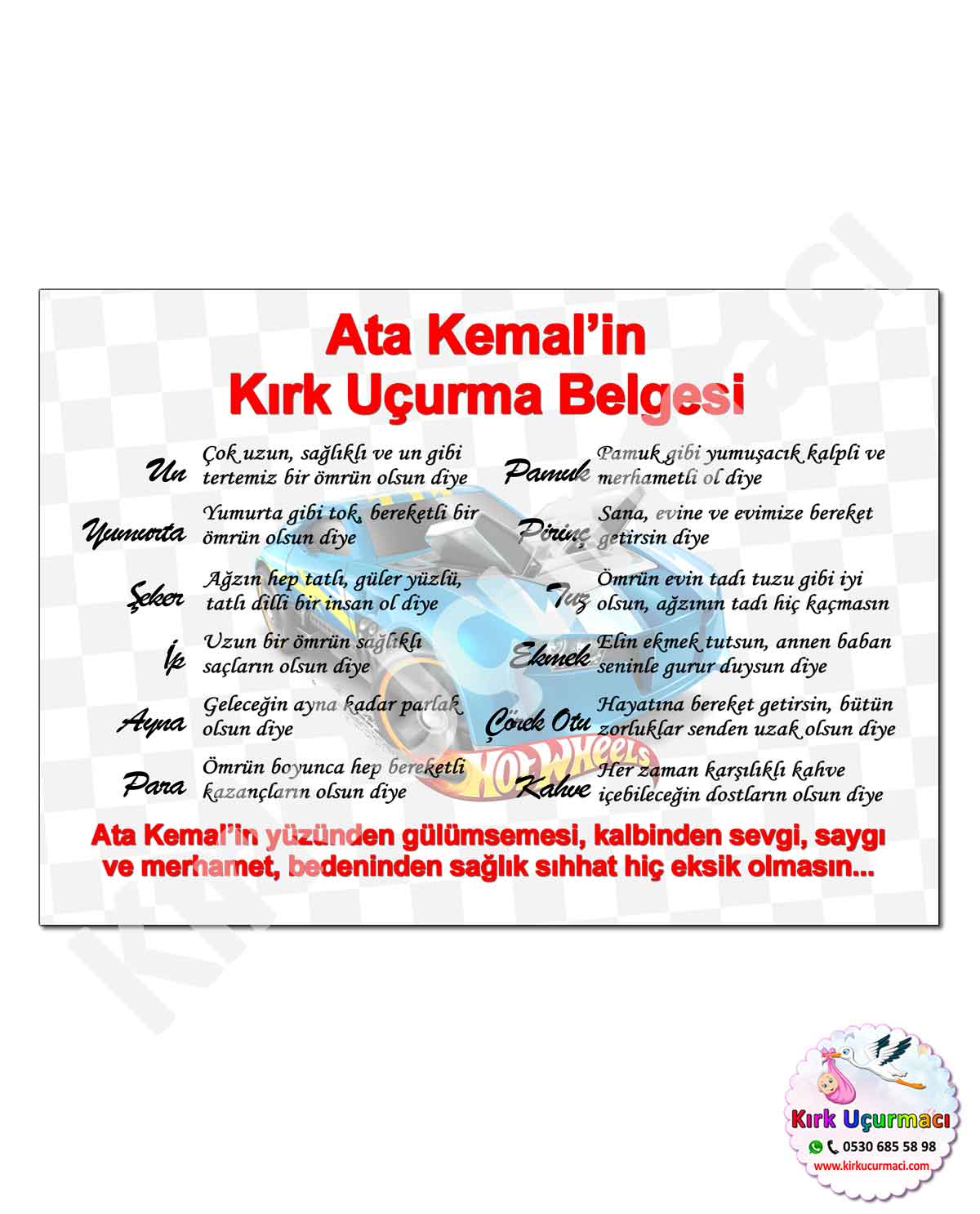 Hot Wheels - Kırk Uçurma Belgesi