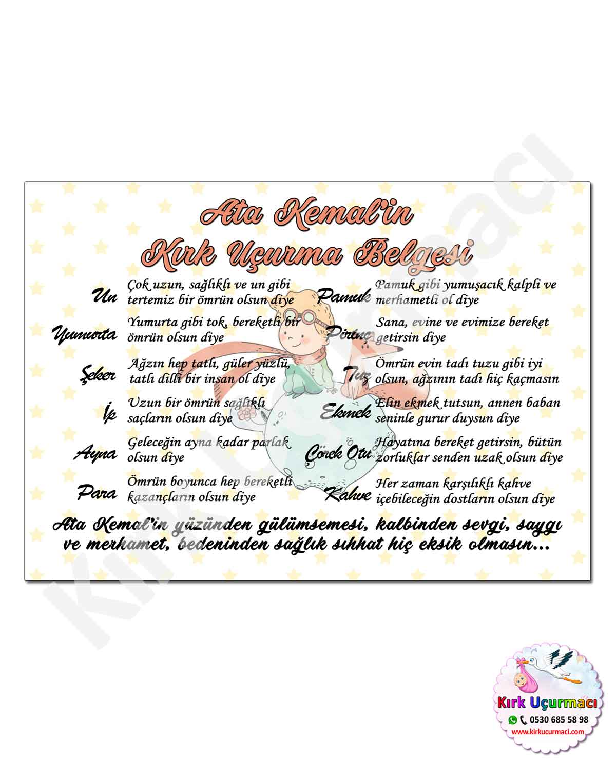 Küçük Prens - Kırk Uçurma Belgesi