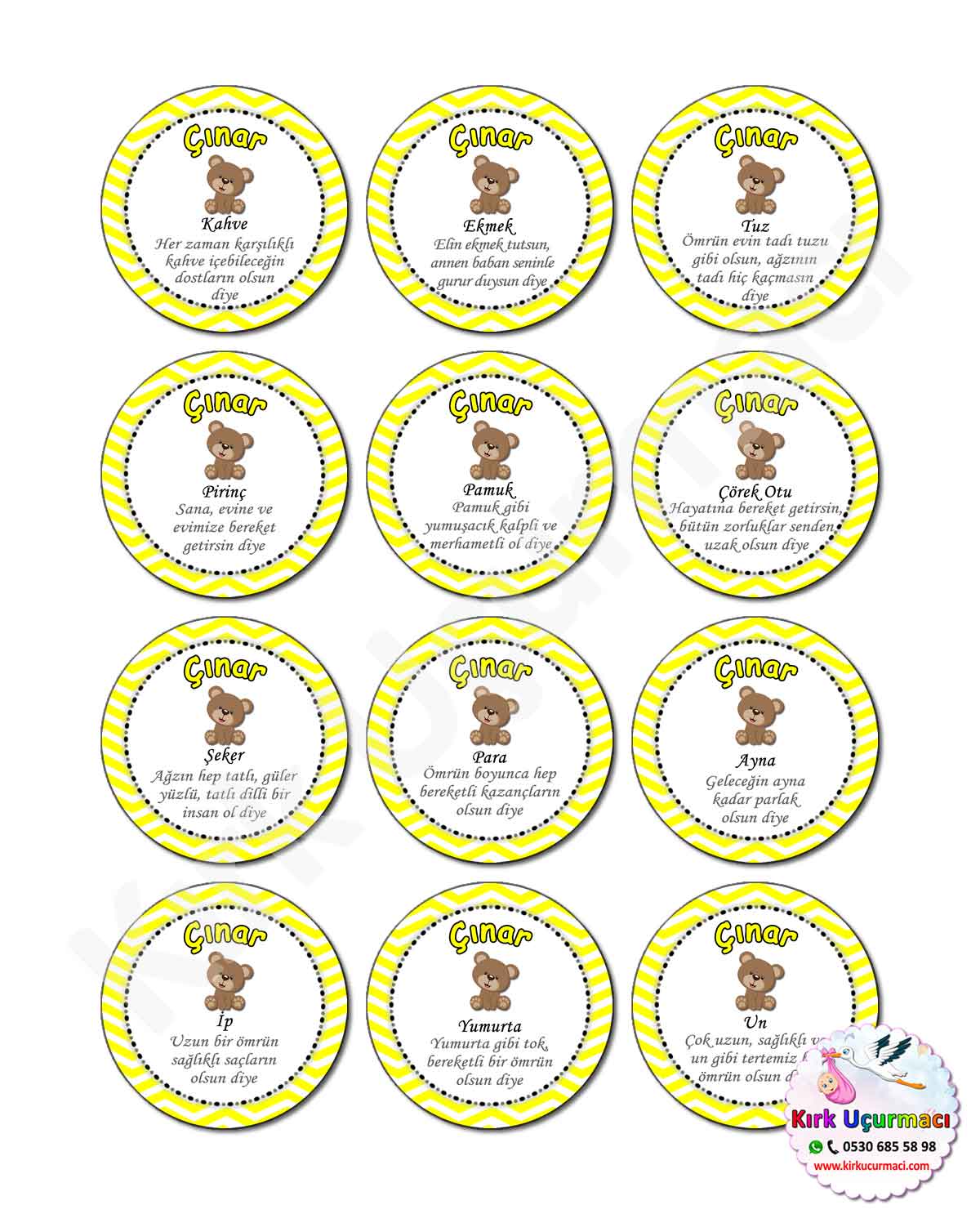 Ayıcık - Kırk Etiketi