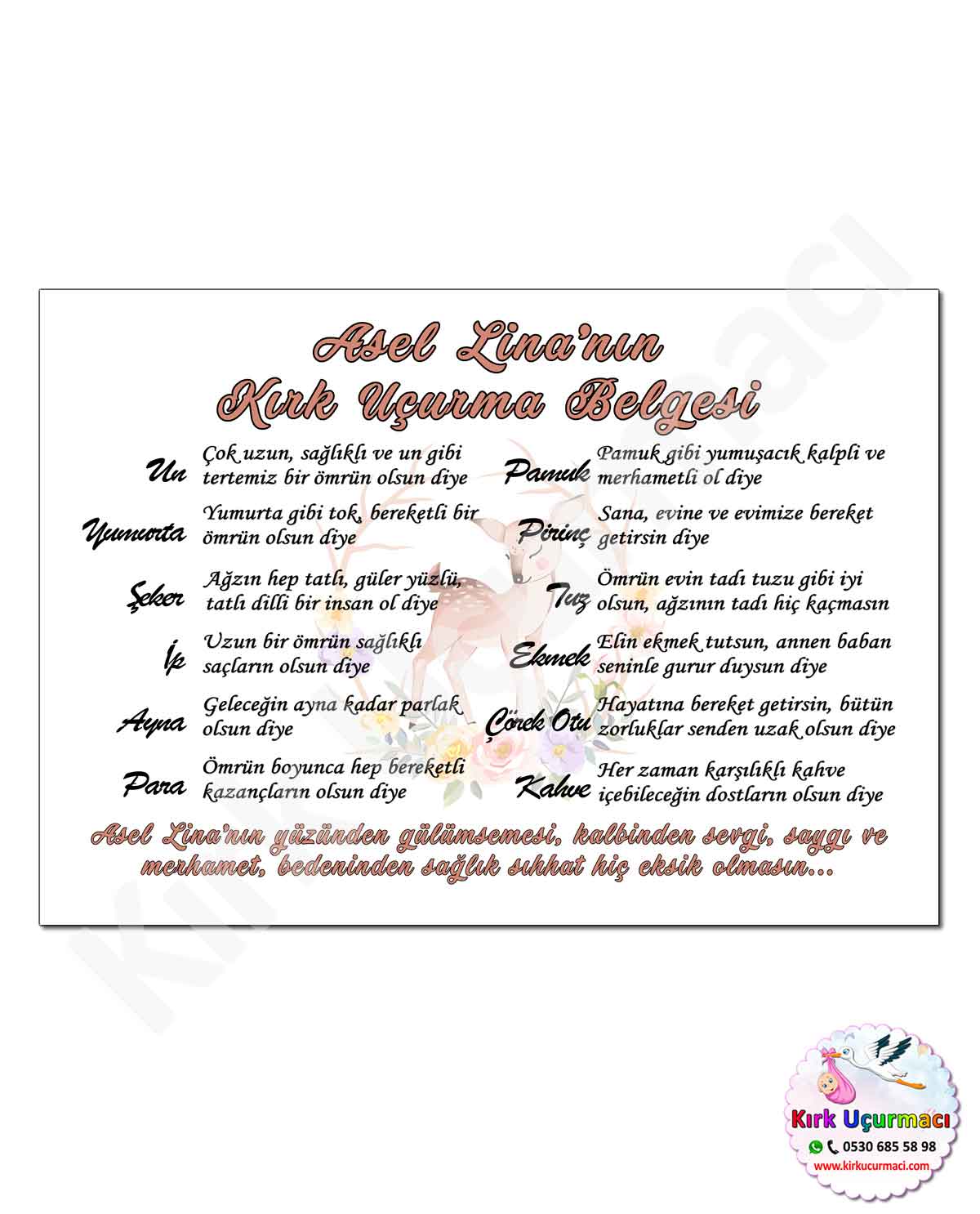 Ceylan - Kırk Uçurma Belgesi