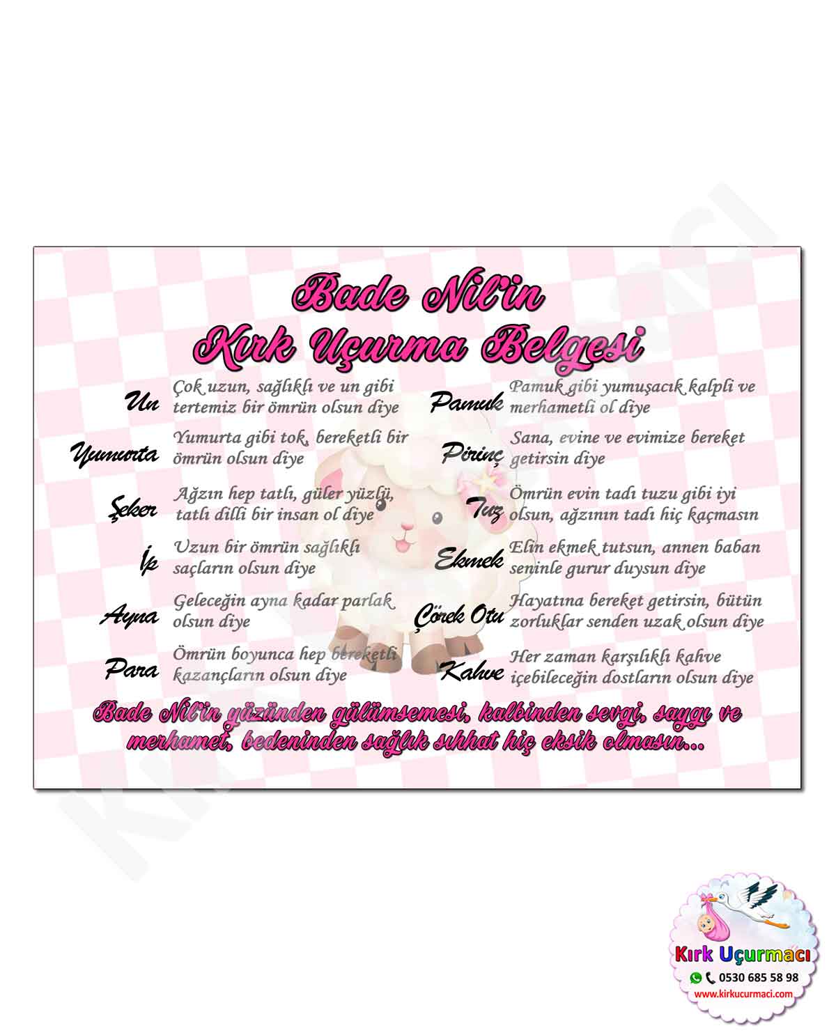 Kuzu - Kırk Uçurma Belgesi