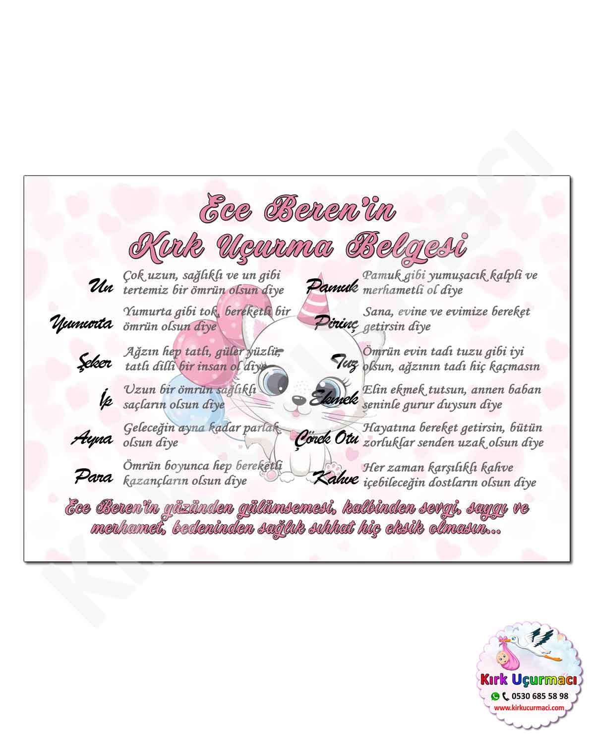 Kedi - Kırk Uçurma Belgesi