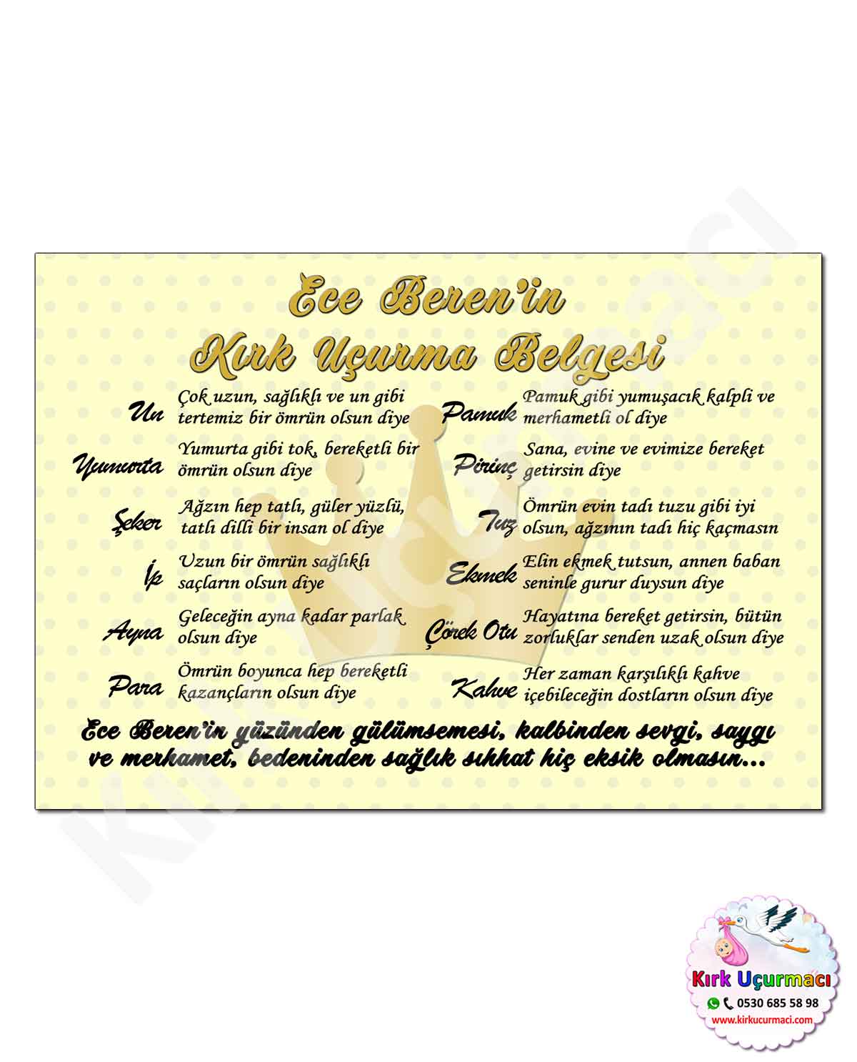 Gold Taç - Kırk Uçurma Belgesi