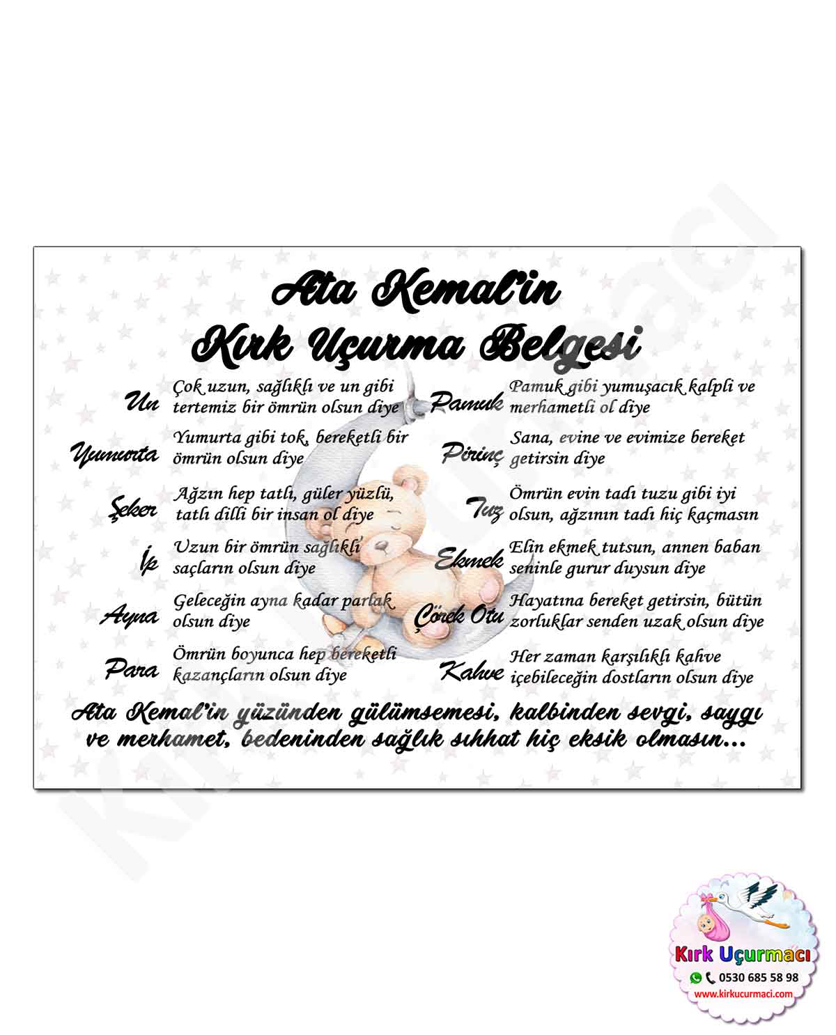 Ayıcık - Kırk Uçurma Belgesi