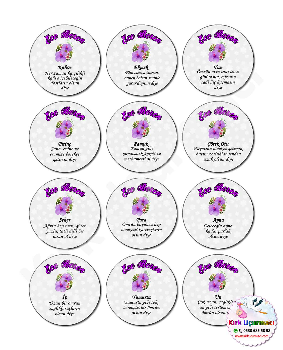 Mor Çiçekler - Kırk Etiketi