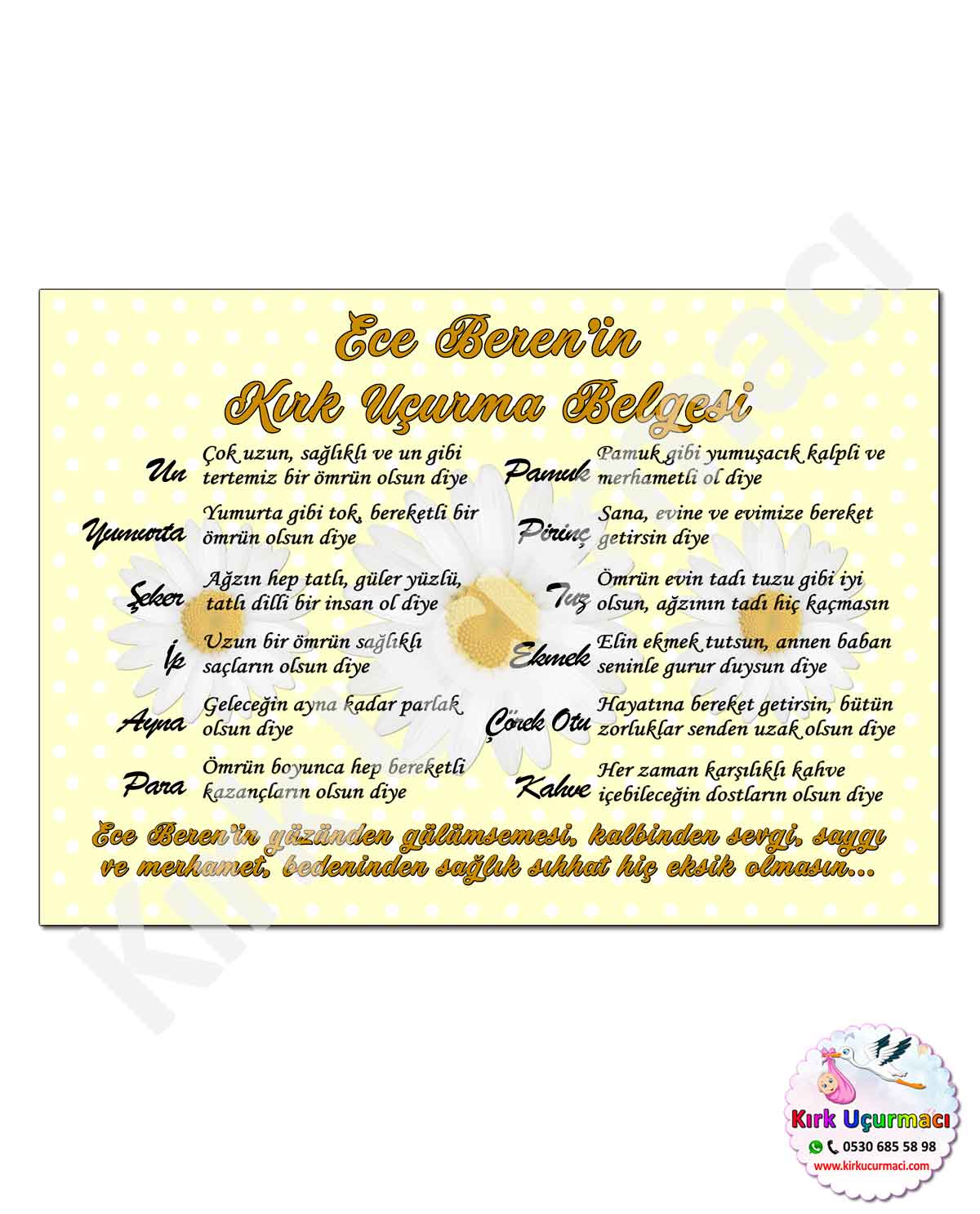 Papatya 2 - Kırk Uçurma Belgesi